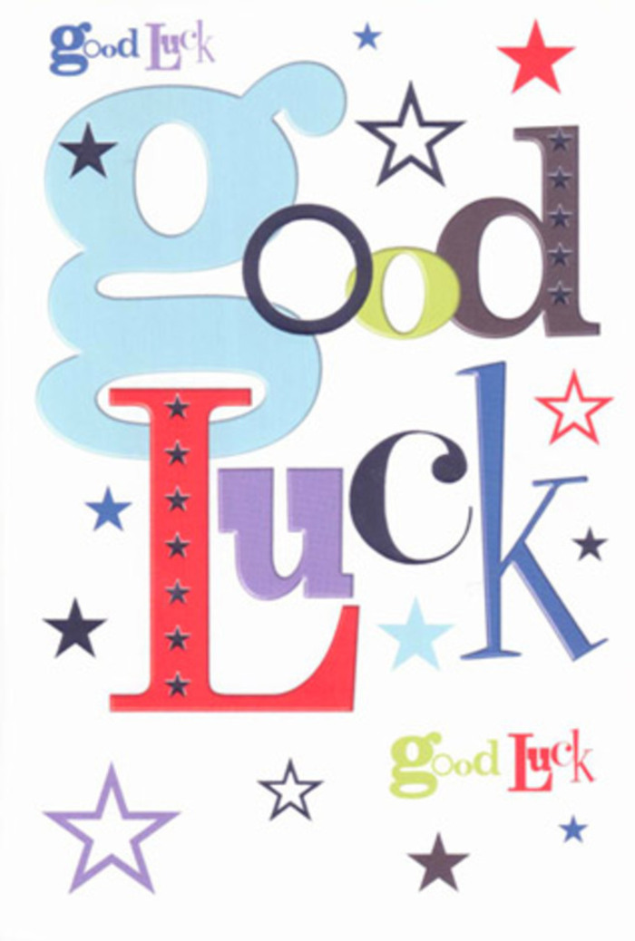 This radiant, luck-themed card is a true celebration in print, echoing the vibrant energy and optimism that Barnet locals hold dear. Each letter of 'Good Luck' emerges with its own flair: a broad, pastel blue stroke, a bold thread of black, an enthusiastic pop of red, and a vivid interspersion of coloured stars-all dancing across a brilliant white canvas. The scattered constellation evokes the same feeling as the twinkling lights above bustling Church Passage on market day, imbuing the card with warmth, excitement, and genuine hope. Spaces of white surround each detail, letting the dynamic hues and whimsical fonts breathe, much like wide pavements along East Barnet Road allow room for both celebration and reflection. Holding the card offers a tactile pleasure: its sleek finish lending substance and quality, enticing the fingertips and warming the heart. As a florist rooted in Barnet, moments like handing over this card feel akin to tying the final ribbon on a bouquet of late-summer blooms-infused with belief, pride, and a little magic, ready to accompany someone on a new chapter, whether that's an exam, a move, or any of life's hopeful beginnings.